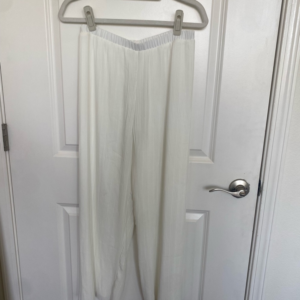 Pleione Ivory Pleated Trousers